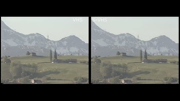 S-VHS recorded onto a normal VHS tape | side by side S-VHS vs VHS comparison