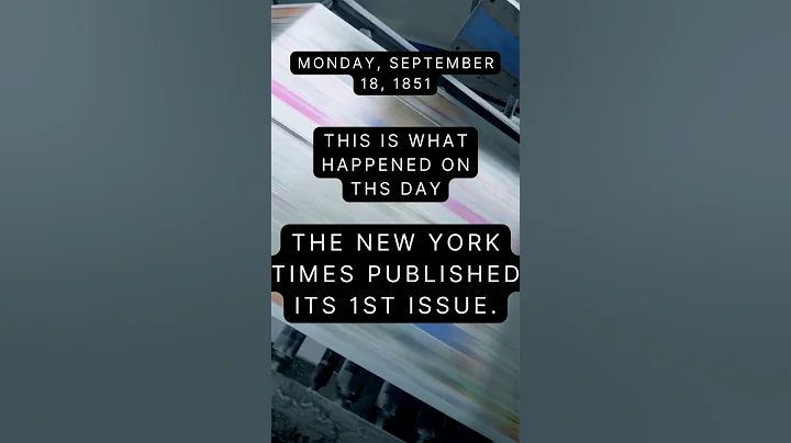 What happened On This Day September 18, 1851 ? #facts #youtube
