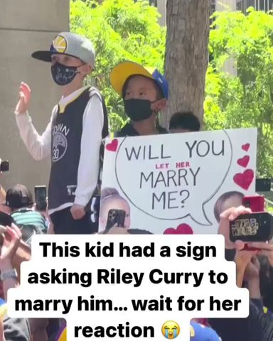 This Riley Curry moment was adorable 🥺 | NBA on ESPN