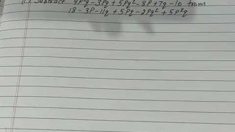 Ex 9.1, Q 4(c), Chapter 9, Algebric Expressions and Identities, Class 8 Math