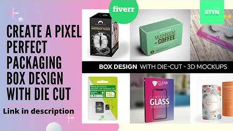 Create a pixel perfect packaging box design with die cut