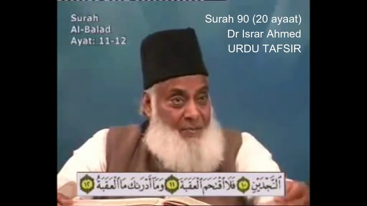 90 Surah Balad Dr Israr Ahmed Urdu  90 Surah Balad Dr Israr Ahmed Urdu