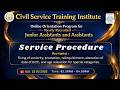 🔴 Live Orientation Program for Junior Assistants and Assistants – Service Procedure | Class 4