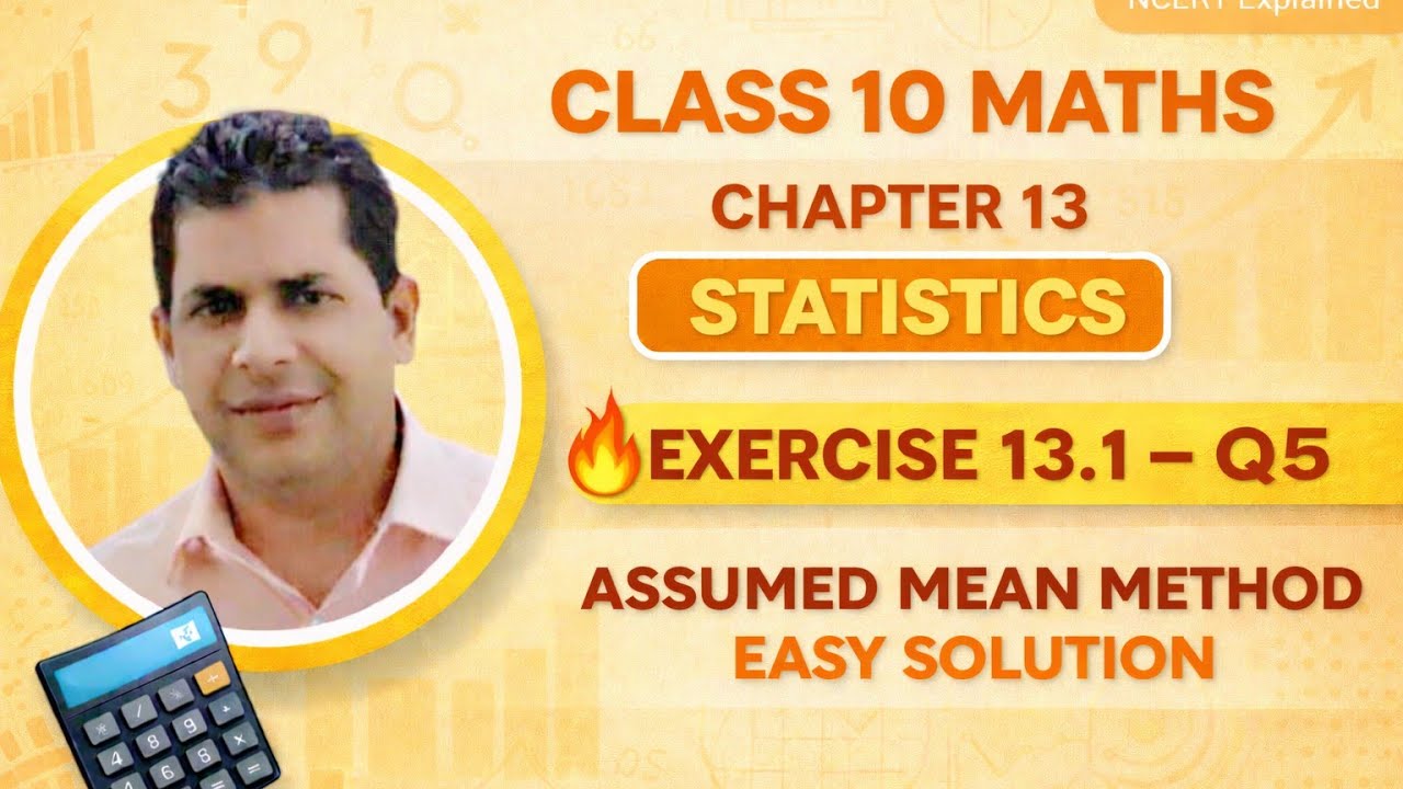 Class 10 Maths chapter 13||statistics Exercise 13.1 Question 4 By Step Deviation Method||Maths sir99