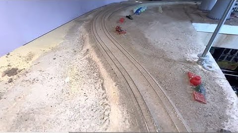 N scale layout tour how to ballast kato unitrack with tile grout scenery update