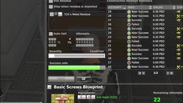 Entropia Universe - Crafting basic screws (bonus daily mission)