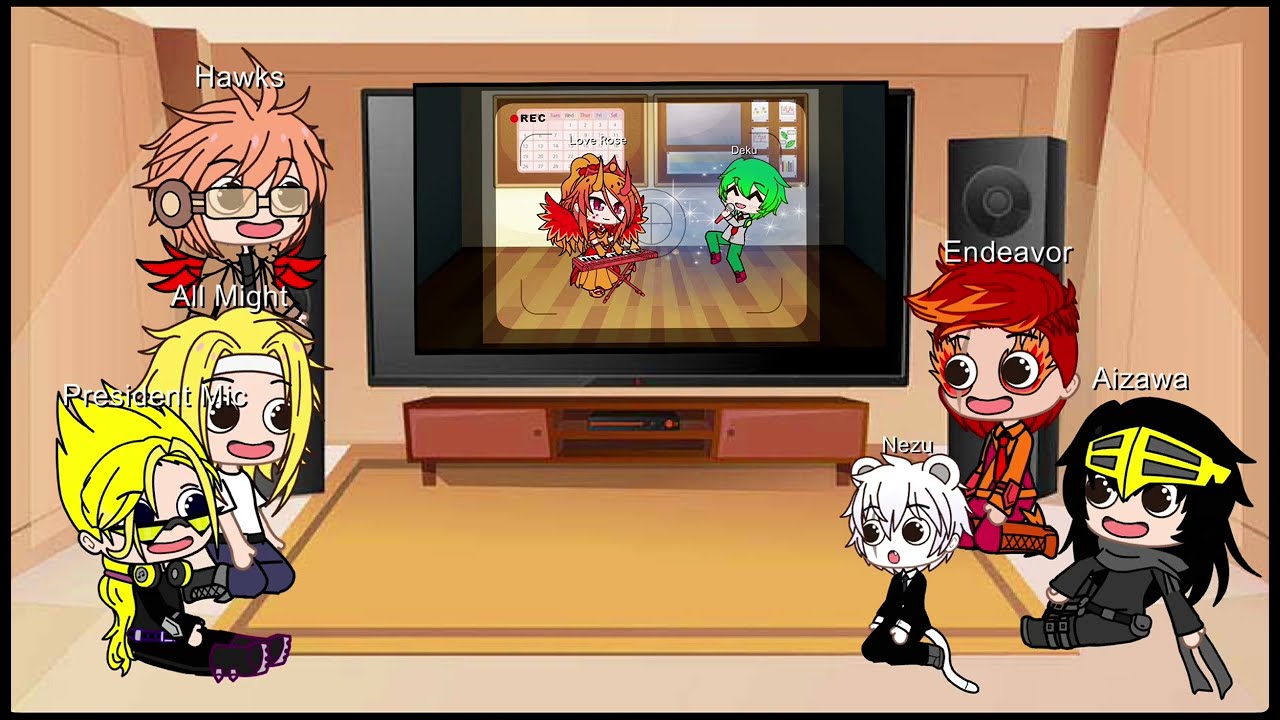 Gachaverse MHA Pro Heroes React to Deku can Sing