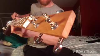 demo of art box guitar i've just built (cigar box guitar)