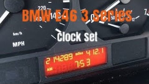 How To Set the Clock in Your BMW E46 (and other BMWs)