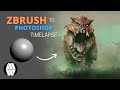 ZBrush To Photoshop Timelapse - Squig creature concept