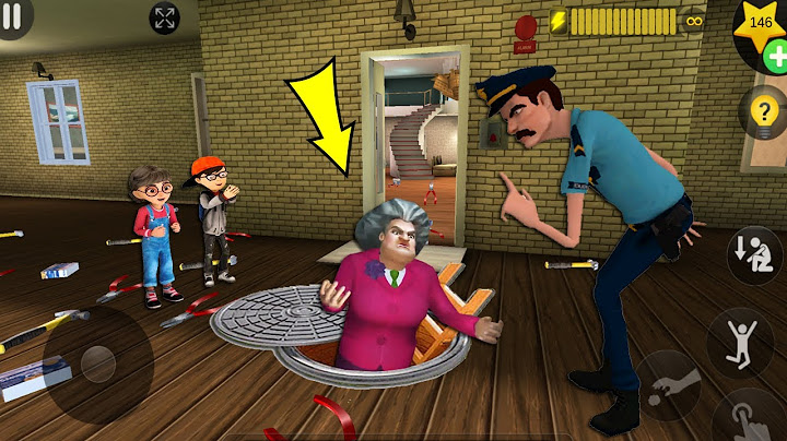 Scary Teacher 3D - with nick and tani troll Miss T fell face down-gameplay part 4254#scaryteacher3d