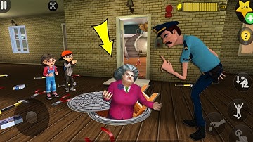 Scary Teacher 3D - with nick and tani troll Miss T fell face down-gameplay part 4254#scaryteacher3d