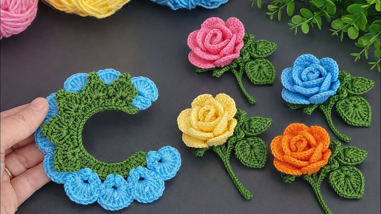 WOW! 🌹 Easy Crochet Rose Keychain Tutorial 🌹 Perfect Gift & Sell Idea 💰
