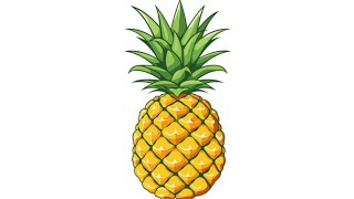 How to coloring pineapple 🍍 step by step coloring for kids, Toddlers, painting, drawing