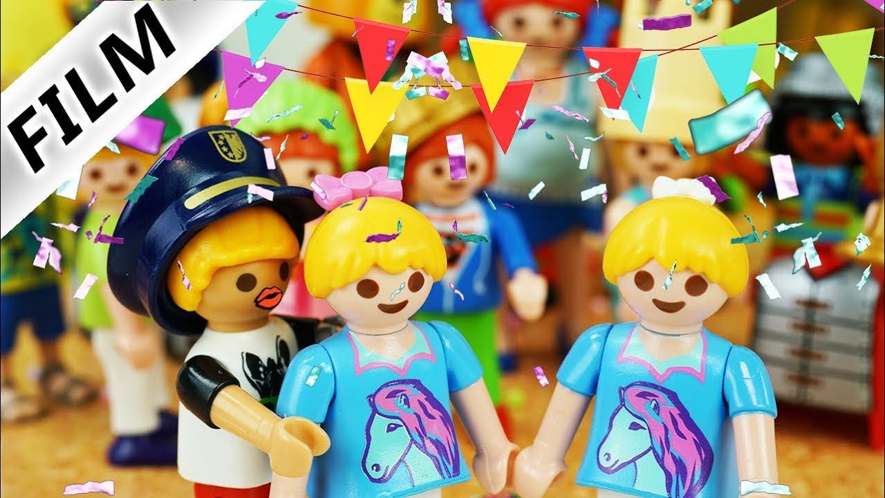 Playmobil Film deutsch FALSCHE HANNAH GEKÜSST Karnevals Party in Schule |  Kinderserie Familie Vogel - YouTube
