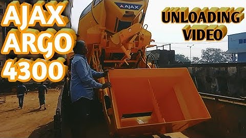 Ajax Argo 4300 latest model cement mixer machine unloading video//#ajaxfiori. #unloding_video//