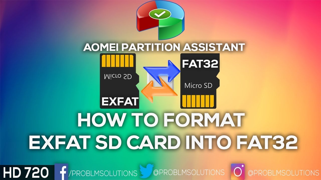 How To Format Exfat 64gb Sd Card Into Fat32 In Windows 10 Youtube