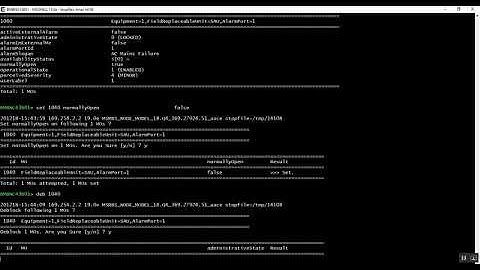 External alarms mode change procedure in Baseband 6630 or 5216