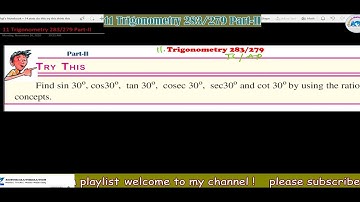 Ts/Ap 10th maths chapter 11 Trigonometry page 283/279 Part-2