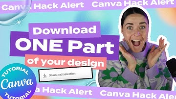 CANVA TUTORIAL: Save one object (or a group of object) in Canva NOT the whole page