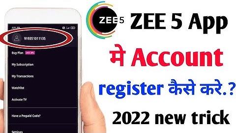 zee5 app mai account kaise banaye!! zee5 app mai register kaise kare!!