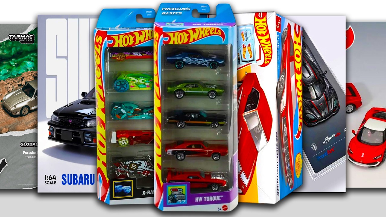 Витрина - Набор Hot Wheels из 5 машинок: Torque, X-Raycers, модель в масштабе 1:25, новые постеры...