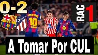 RAC1 BARCELONA 0 ATLETICO DE MADRID 2 CHAMPIONS LEAGUE QUARTER-FINALS TELECO CALVO STYLE
