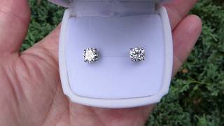 モアッサナイト　Forever ONE （ダイヤ2.0ct（ペア）相当）使用プラチナ枠ピアス 【榎本通商】