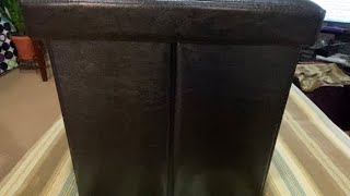 Mainstays Collapsible Storage Ottoman from Walmart