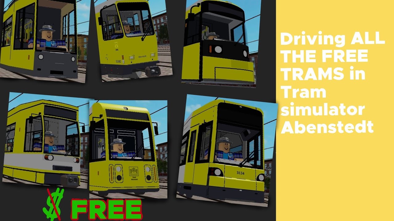 Driving ALL THE FREE TRAMS in Tram simulator Abenstedt 