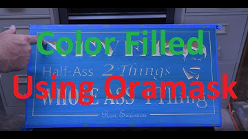Color filled plaque on CNC using Oramask
