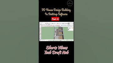 Part 4 || 3D House Design Building in Sketchup tutorial short video #tech_draft_hub #ytshorts #revit