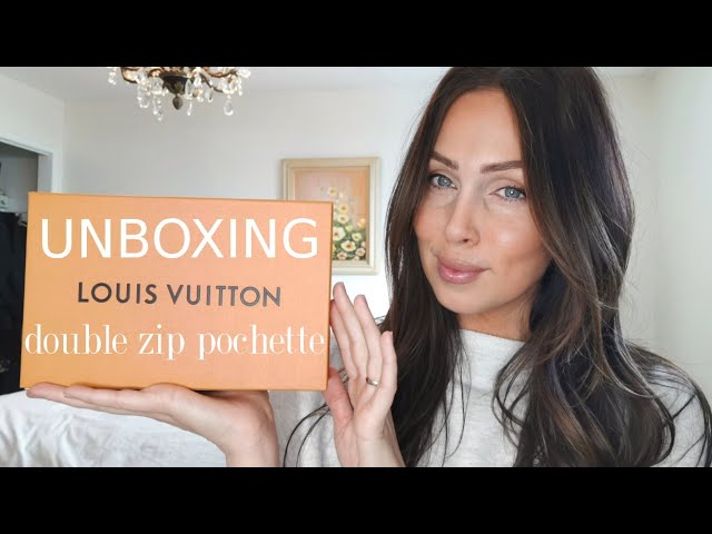 UNBOXING Louis Vuitton Double Zip Pochette Giant Monogram Reverse