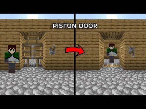 How to make a 3x2 PISTON DOOR in minecraft bedrock  | Simple Redstone Builds