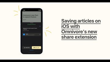 Saving articles on iOS with Omnivore