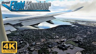 Flight Simulator 2020 747-8 Boston Landing In 4K | 4K Graphics