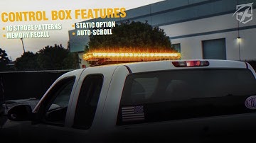 Amber Crane Series 48" LED Rooftop Strobe Light Bar with Mounting Brackets