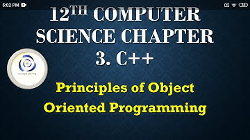 12th Computer Science Chapter 3. C++-Object Oriented programming