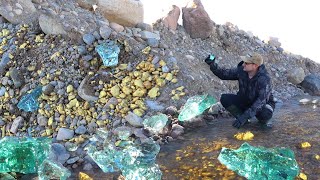 How to Find blue Diamonds and Gold in quarry dumps?