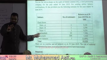 CAF 8 | Sir Muhammad Asif | Audit and Assurance Lecture 82