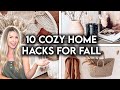 10 CLEVER COZY HOME HACKS | FALL DECORATE WITH ME 2021