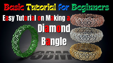 Easy Tutorial on Making a Diamond Bangle | Learn CAD Design Tutorials | Tutorial for Beginners