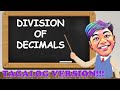 Division of Decimal Numbers in TAGALOG!!!