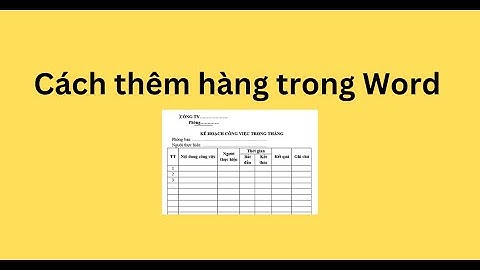 Cách thêm hàng trong Word