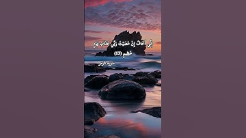 إِنِّي أَخَافُ إِنْ عَصَيْتُ رَبِّي عَذَابَ يَوْمٍ عَظِيمٍ (13)سورة الزمر #القرآن_الكريم
