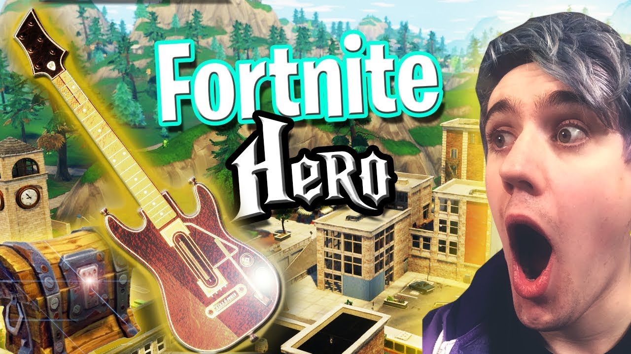 How I nearly won a game of FORTNITE with a GUITAR HERO controller YouTube