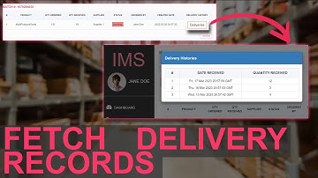 PHP Project: Fetching Main Product Stock and Delivery Records in MySQL Database using PHP