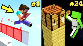 Learning 24 Minecraft Skills in 24 Hours! | Minecraft