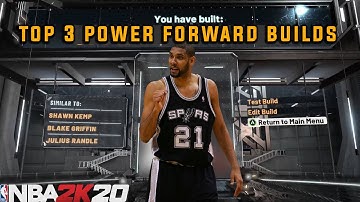 *NEW* TOP 3 POWER FORWARD BUILDS IN NBA 2K20! Most OverPowered Broken Archetypes!