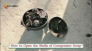 AC/Fridge Compressor Shell Cutter - Black Motor Recycling Machine